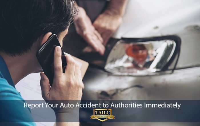 Report Your Auto Accident to Authorities Immediately